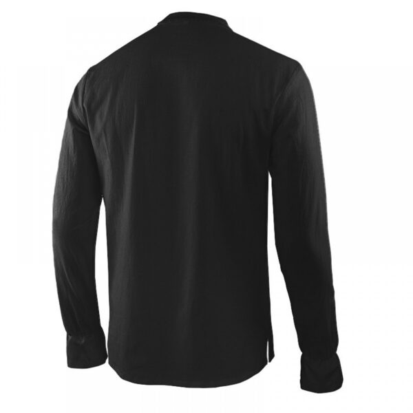 Men's Long-Sleeved Stand-Up Collar T-Shirt - Image 3
