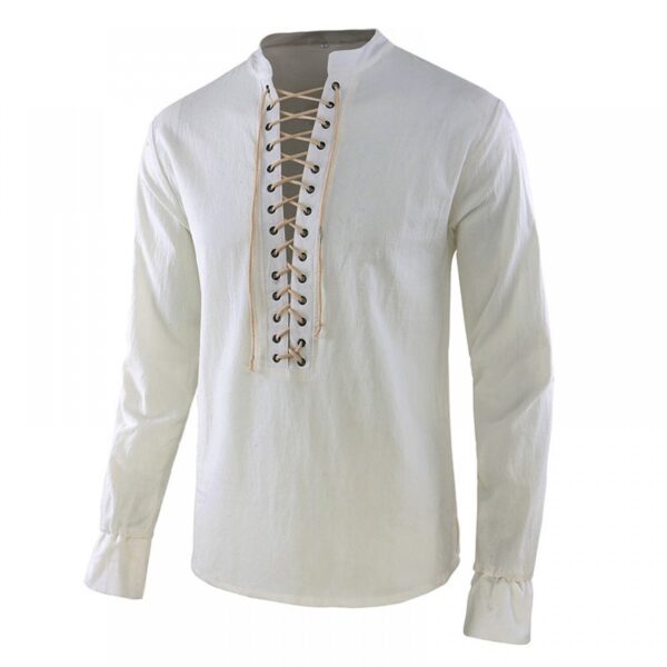 Men's Long-Sleeved Stand-Up Collar T-Shirt - Image 4