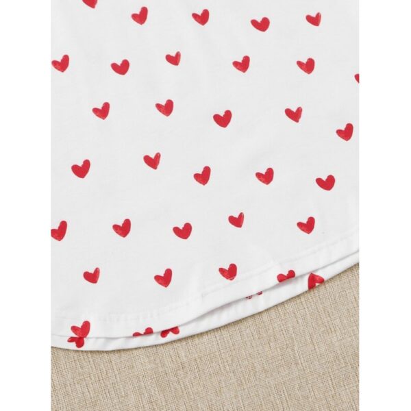 Summer New Style Lovely Love Printing V-Neck Short-Sleeved T-Shirt - Image 4
