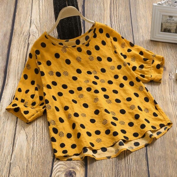 Hot Style Retro Cotton Short Sleeve Casual Loose T-Shirt Women - Image 2