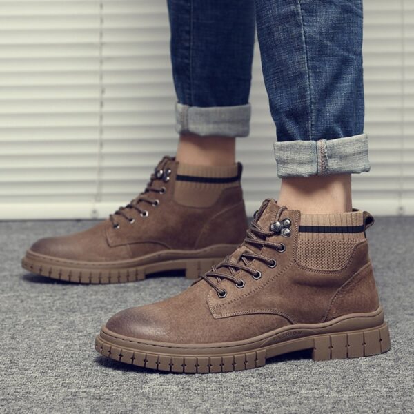 Autumn And Winter Men's Shoes  New High Top Shoes Men Casual Martin Boots - Image 2