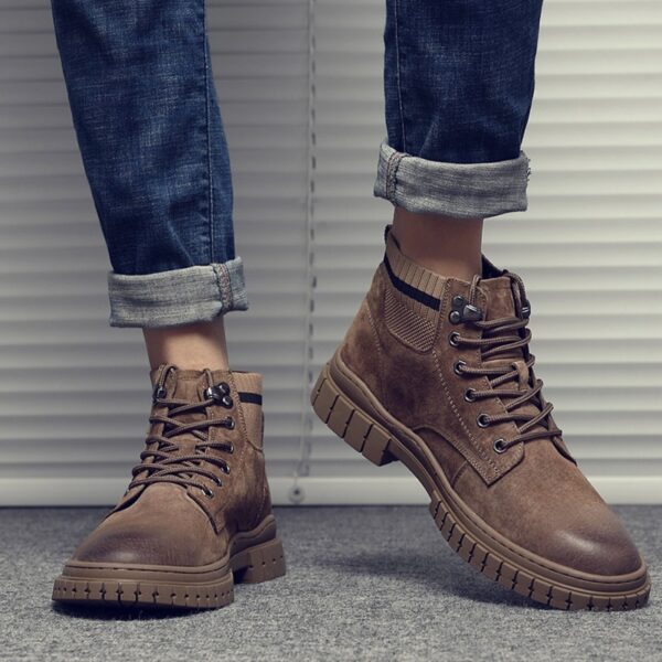 Autumn And Winter Men's Shoes  New High Top Shoes Men Casual Martin Boots - Image 3