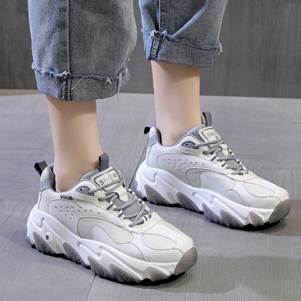 Women's Autumn and Winter New  Female Shoes Trendy Shoes Breathable Thick-Soled Thin Sports Casual Sneakers