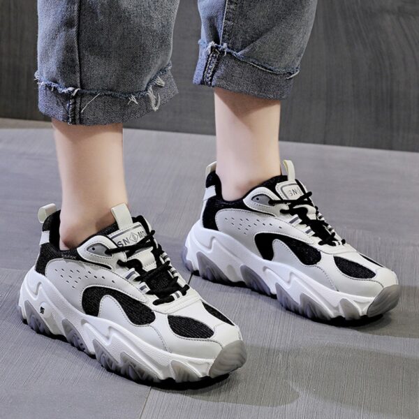 Women's Autumn and Winter New  Female Shoes Trendy Shoes Breathable Thick-Soled Thin Sports Casual Sneakers - Image 3