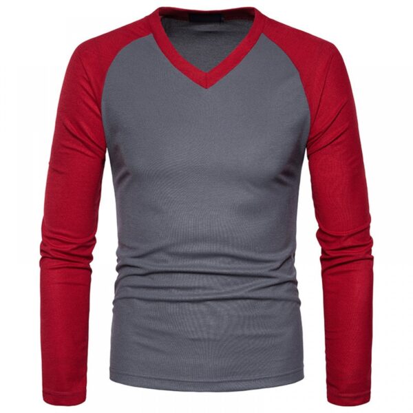 Fashion V-Neck Long Sleeve T-Shirt - Image 5