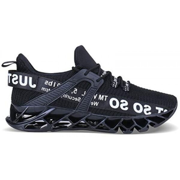 Mens Athletic Walking Blade Running Tennis Shoes Fashion Sneakers Black - Image 2