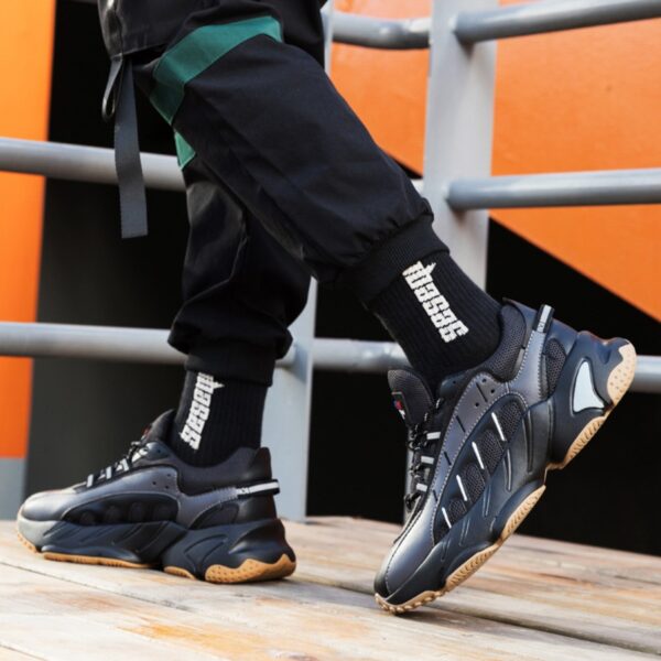 Fashion Men's Shoes Summer New Sports White Breathable Soft Bottom Mesh Running Shoes - Image 3