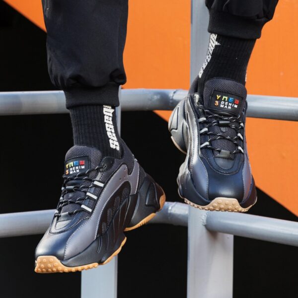 Fashion Men's Shoes Summer New Sports White Breathable Soft Bottom Mesh Running Shoes - Image 4