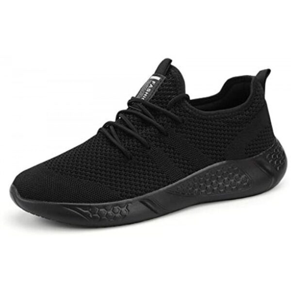 Men's Sport Gym Running Shoes Walking Shoes Casual Lace Up Lightweight Black - Image 3
