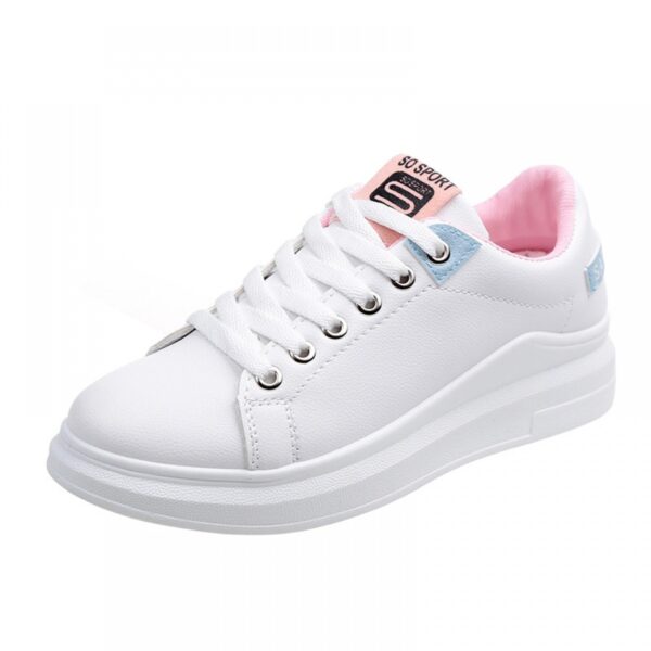 Women Fashion White Shoes Women's Thick-Soled Board Shoes New Spring Student Thick-Soled Shoes