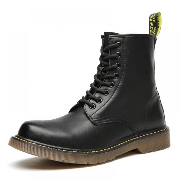 Autumn New Martin Boots Men's High-Top Short Boots Trendy Leather Mens Mid-Top Boots - Image 5