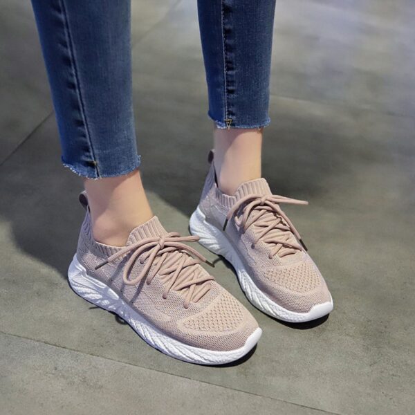 Women's Shoes Spring and Summer New Breathable Sports Shoes Womens Flat Bottom Sneakers - Image 2