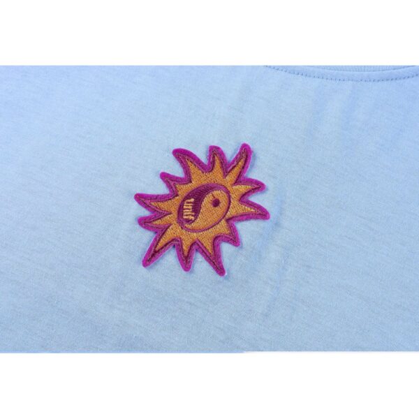 Sun Embroidered Cropped T-Shirt - Image 3