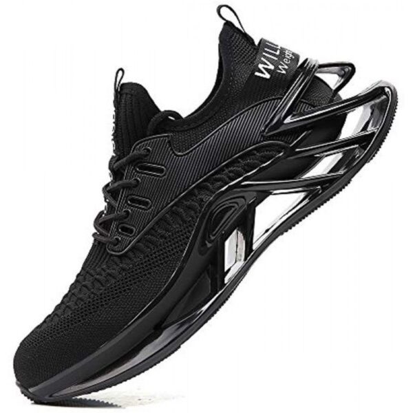 Men Sport Running Shoes Athletic Tennis Walking Sneakers Black - Image 3