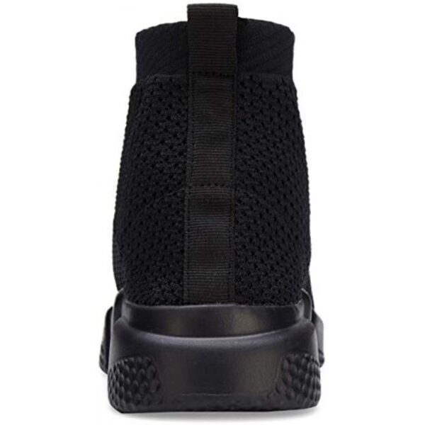Womens Walking Shoes Mens Slip-On Sneakers Breathable Lightweight Athletic Running Shoes High Top All Black - Image 3