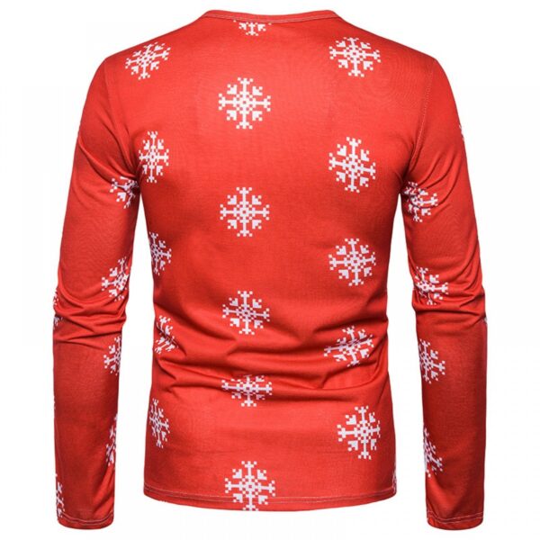 New Style Men's Special Letter 3D Printing Round Neck Long Sleeve T-Shirt - Image 3