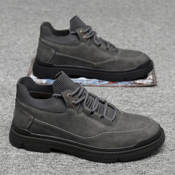 Men's Shoes Sports Tooling Trend Casual Shoes Mens High-Top Sneakers New Trendy Shoes - Image 2