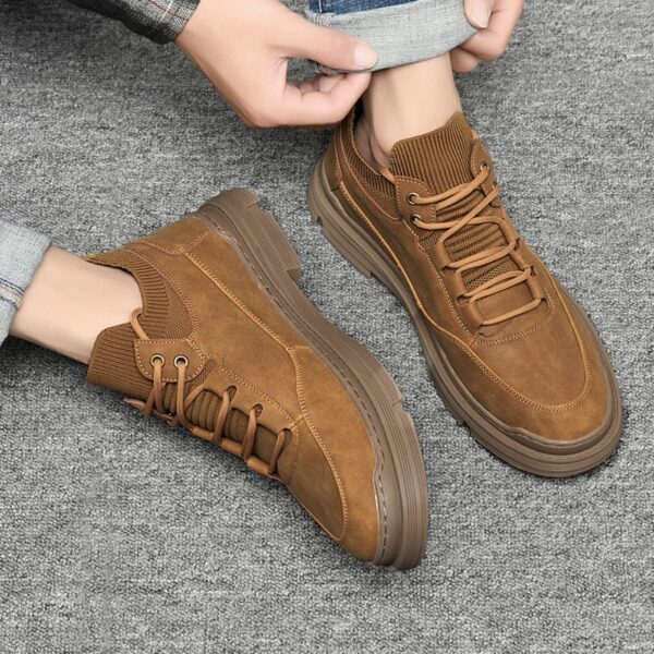Men's Shoes Sports Tooling Trend Casual Shoes Mens High-Top Sneakers New Trendy Shoes - Image 4