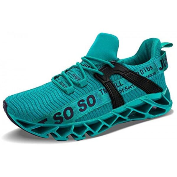 Mens Runing Shoes Walking Non Slip Blade Type Sneakers Lake Blue - Image 2