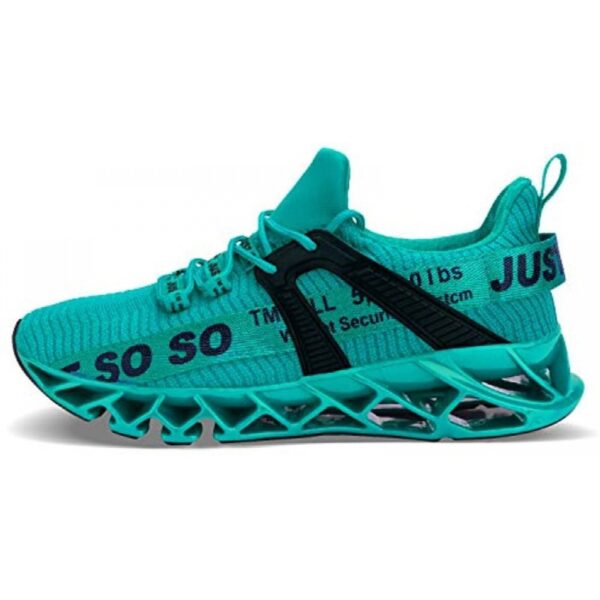 Mens Runing Shoes Walking Non Slip Blade Type Sneakers Lake Blue - Image 3
