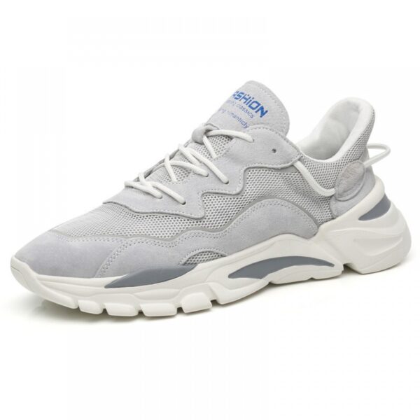 Men's Shoes Summer Leather Mesh Breathable Sneakers Trend Small White Shoes Mens Casual Shoes - Image 5