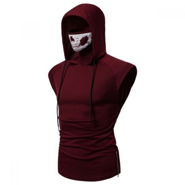 Large Size Hooded Fashion Sleeveless T-Shirt Men's Vest Sleeveless T-Shirts - Image 5