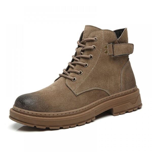 Martin Boots Men's New British Short Boots Mid-Cut Boots Trendy Shoes High-Top Military Boots - Image 5