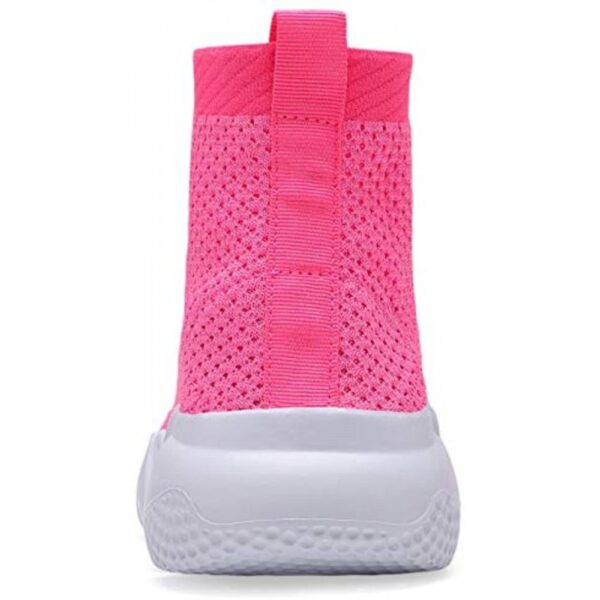 Womens Walking Shoes Mens Slip-On Sneakers Breathable Lightweight Athletic Running Shoes High Top Pink - Image 3
