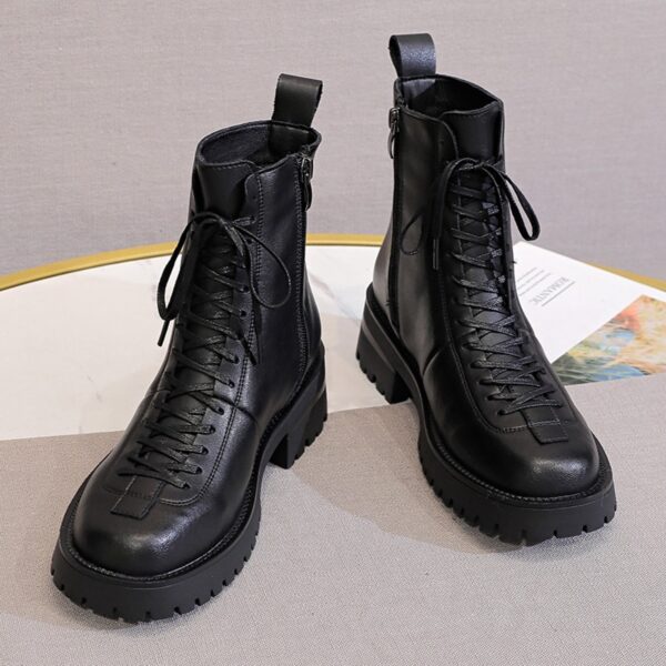 Women's Martin Boots Thick-Soled  Female Spring And Autumn Thick Heel Short Boots - Image 2