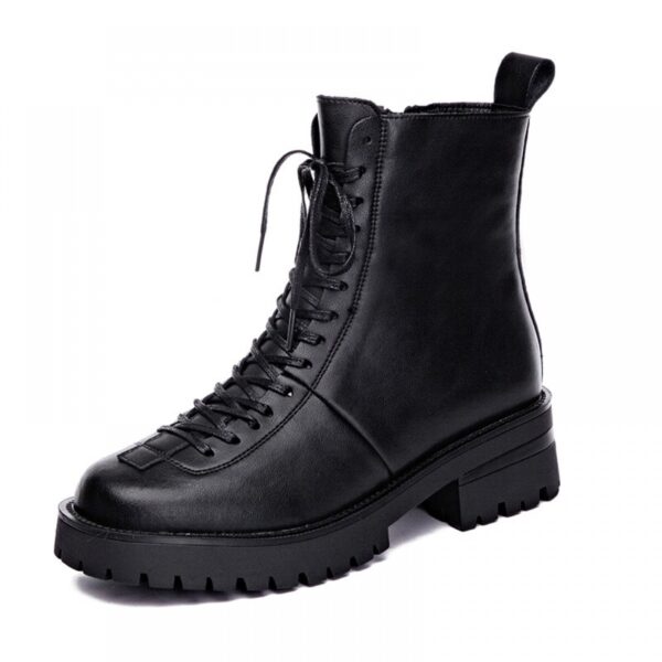 Women's Martin Boots Thick-Soled  Female Spring And Autumn Thick Heel Short Boots - Image 5
