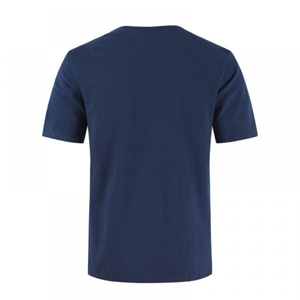 New Summer Men's Casual Street Men's Short-Sleeved T-Shirt Cotton and Linen Lace Casual Fashion - Image 5