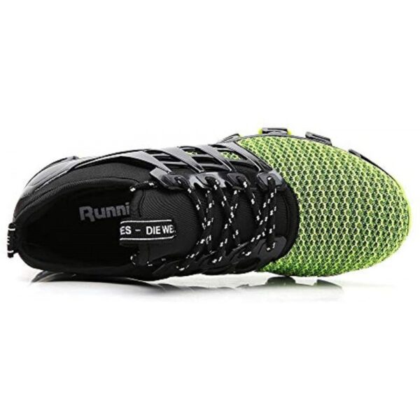 Sport Running Shoes for Mens Mesh Breathable Trail Runners Fashion Sneakers Green - Image 3